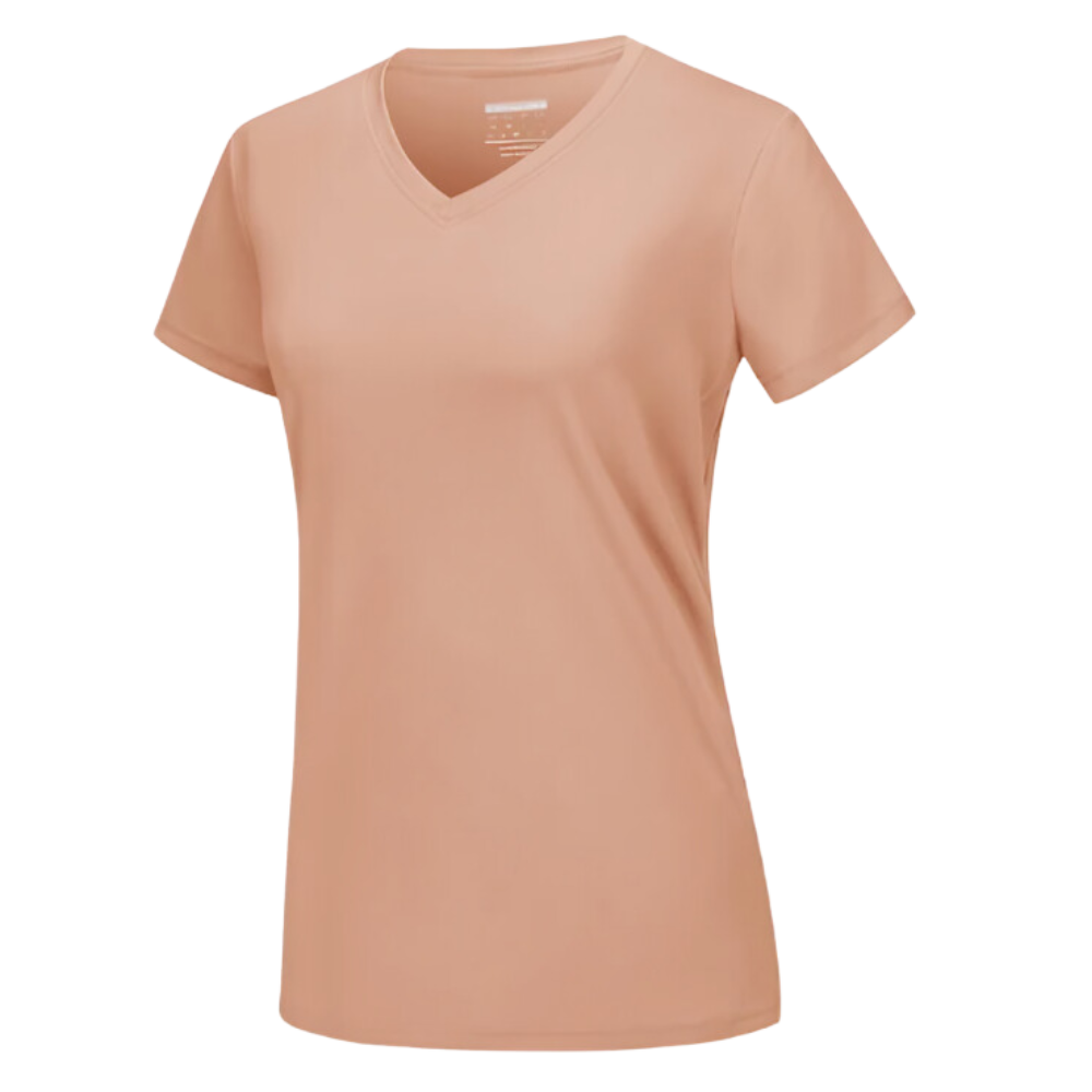Camiseta de refrigeración instantánea para mujer con cuello de pico
-Albaricoque - Ozerty