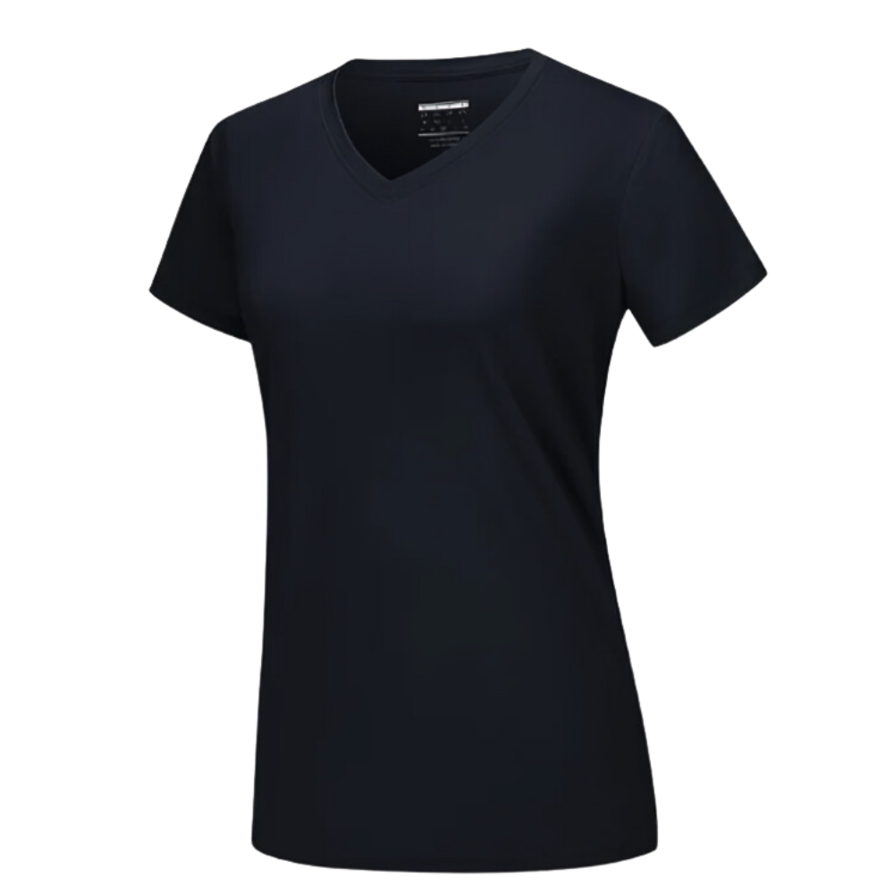 Camiseta de refrigeración instantánea para mujer con cuello de pico
-Negro - Ozerty