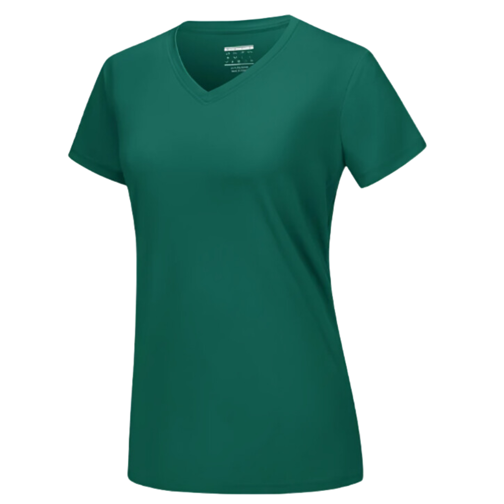 Camiseta de refrigeración instantánea para mujer con cuello de pico
-Verde esmeralda - Ozerty
