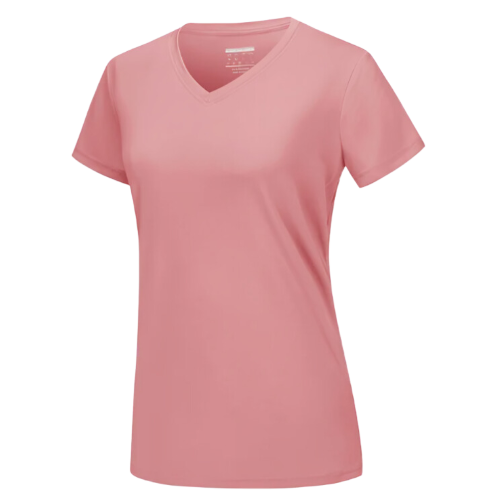 Camiseta de refrigeración instantánea para mujer con cuello de pico
-Rosa grisáceo - Ozerty