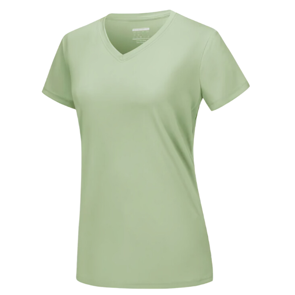 Camiseta de refrigeración instantánea para mujer con cuello de pico
-Verde claro - Ozerty