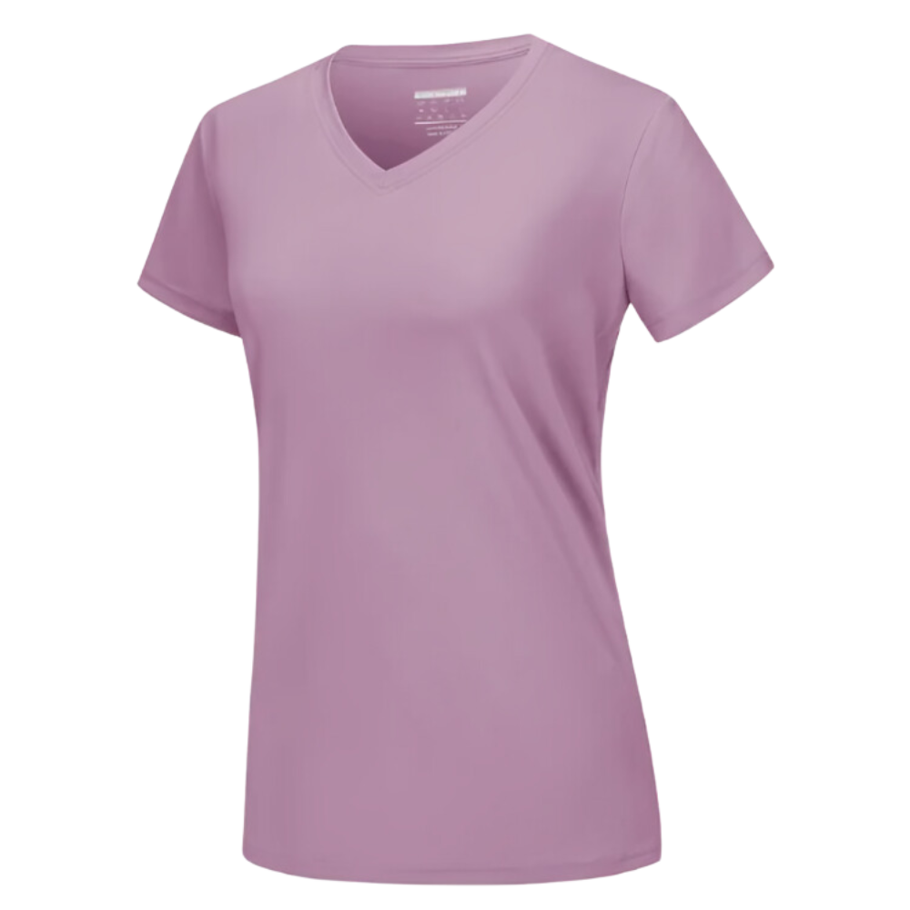 Camiseta de refrigeración instantánea para mujer con cuello de pico
-Gris Morado - Ozerty