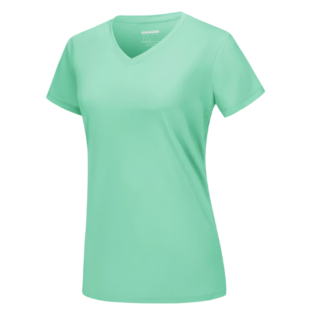 Camiseta de refrigeración instantánea para mujer con cuello de pico
-Verde menta - Ozerty