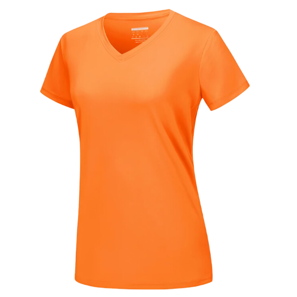 Camiseta de refrigeración instantánea para mujer con cuello de pico
-Naranja - Ozerty