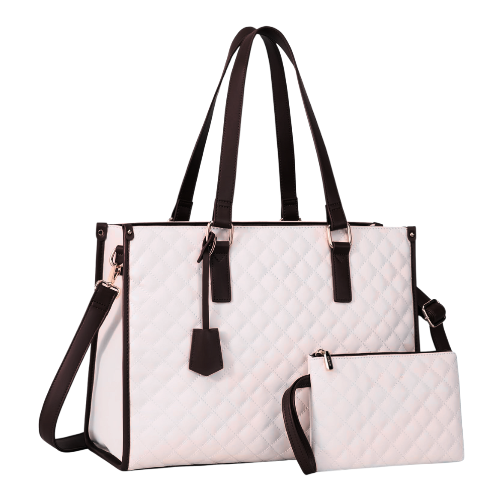 Bolso con compartimento isotérmico -Blanco con asas negras - Ozerty