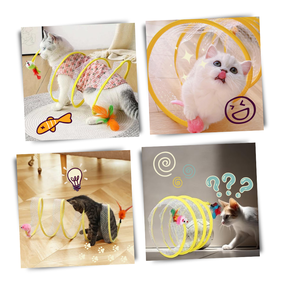 Túnel interactivo y compacto para gatos
- Ozerty