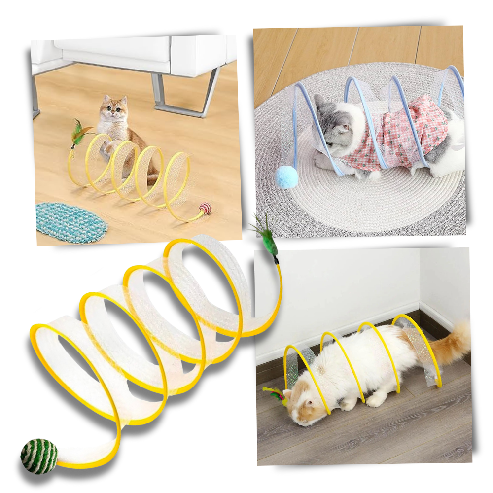 Túnel interactivo y compacto para gatos
- Ozerty