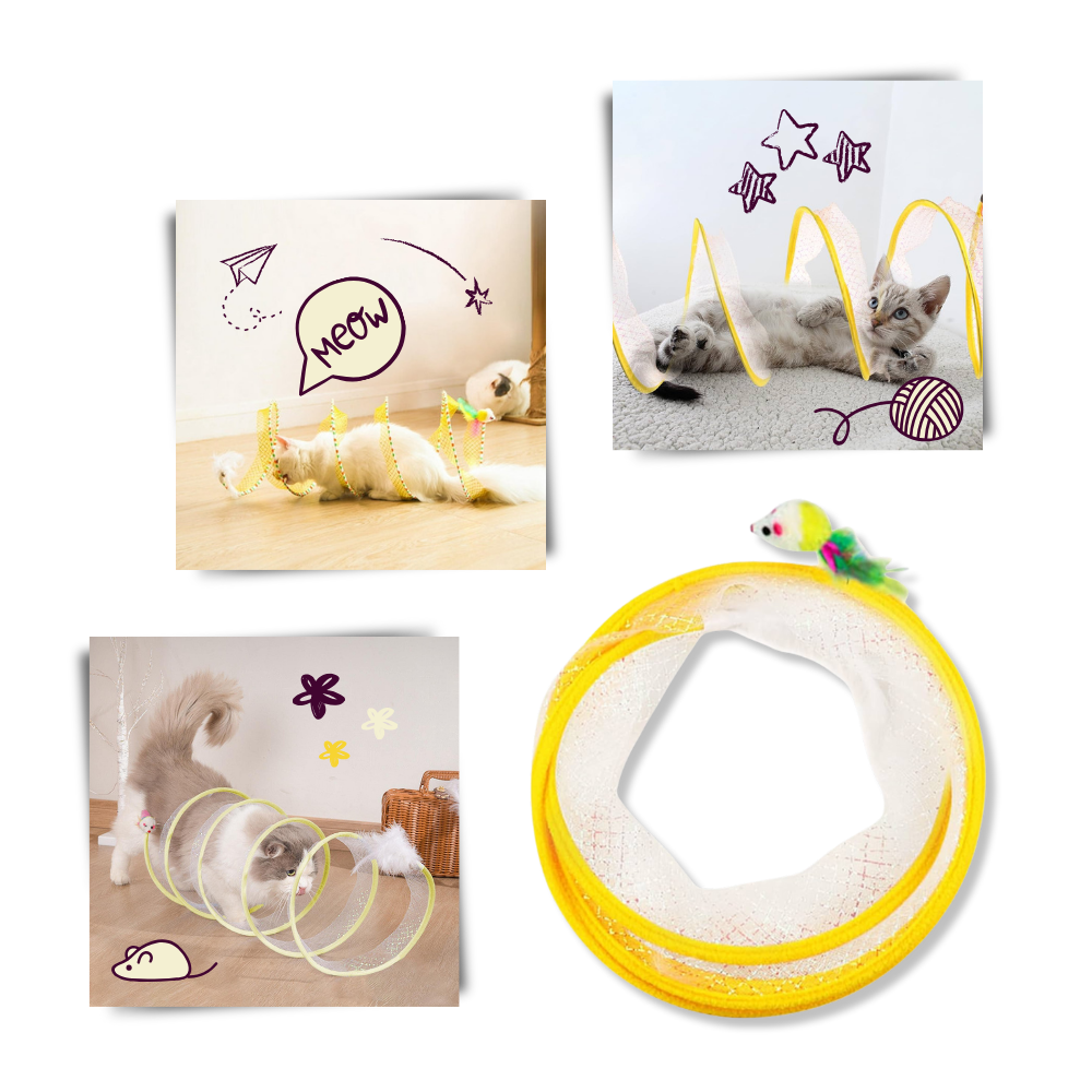 Túnel interactivo y compacto para gatos
- Ozerty