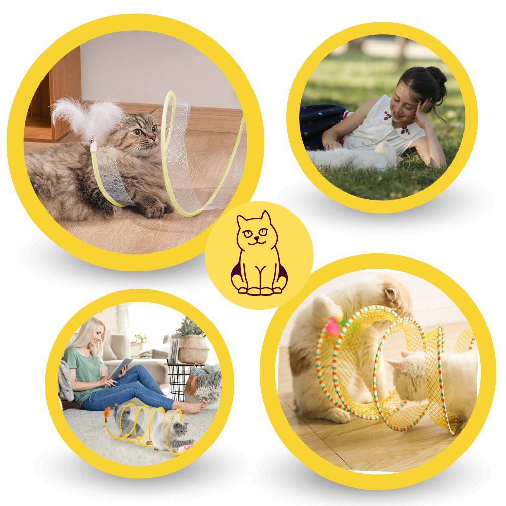 Túnel interactivo y compacto para gatos
- Ozerty
