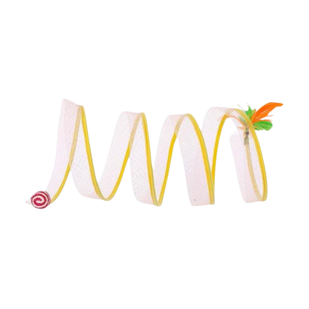 Túnel interactivo y compacto para gatos
-Sisal amarillo - Ozerty