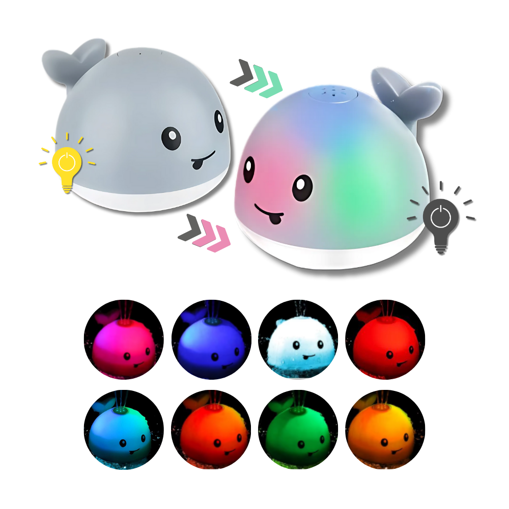 Ballena de juguete con luces para el baño - Ozerty