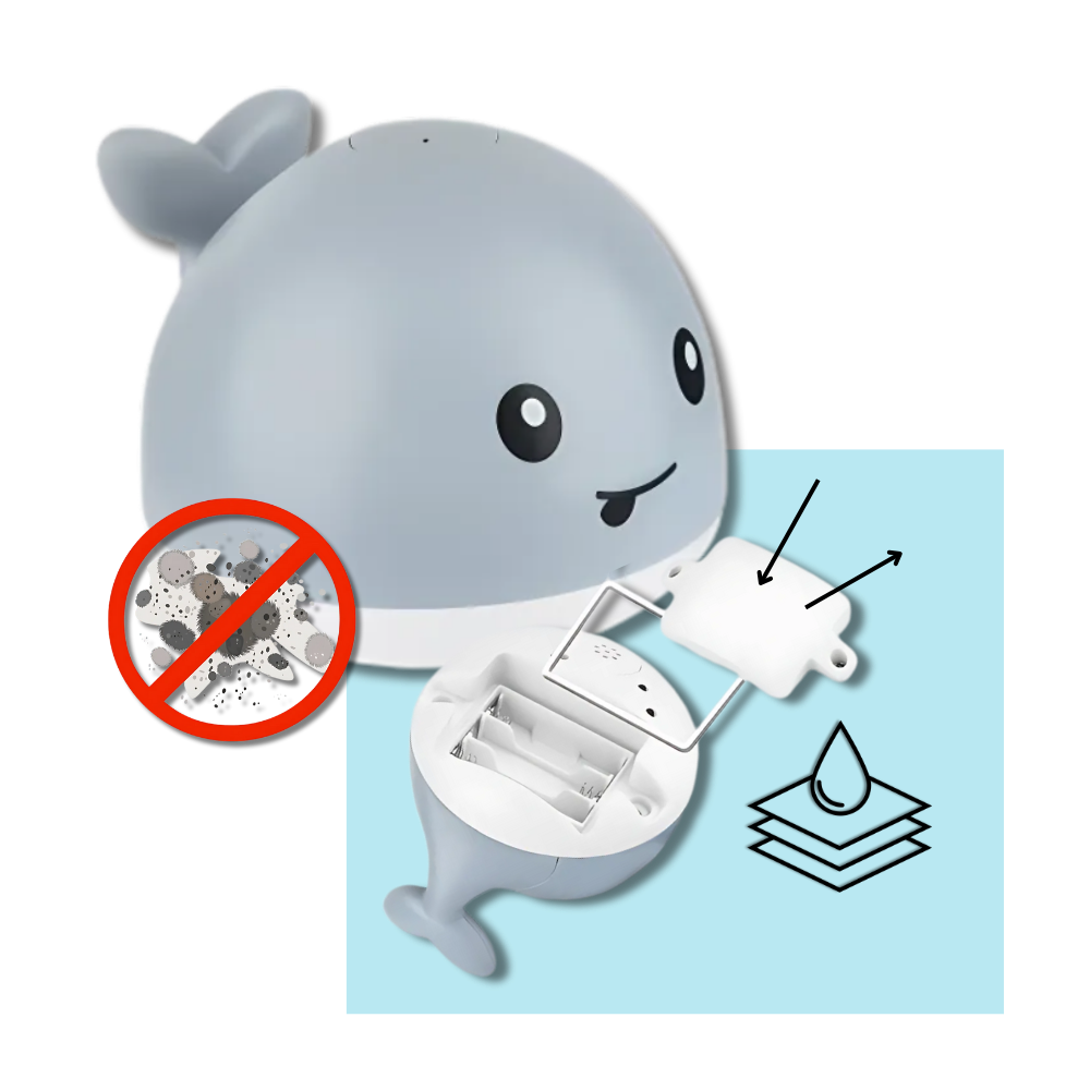 Ballena de juguete con luces para el baño - Ozerty