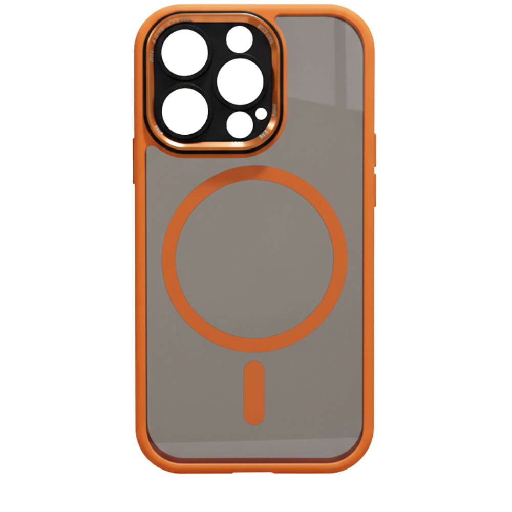 Funda magnética a prueba de golpes para iPhone -Naranja - Ozerty