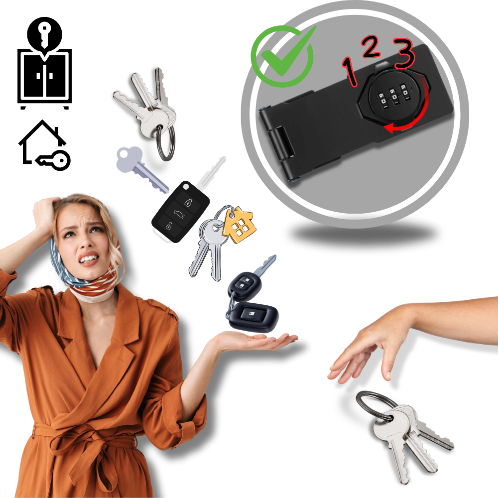 Cerradura de armario de instalación rápida y sin llave
- Ozerty