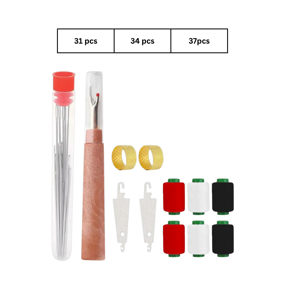 Kit de agujas de bordar de ojo grande - Ozerty