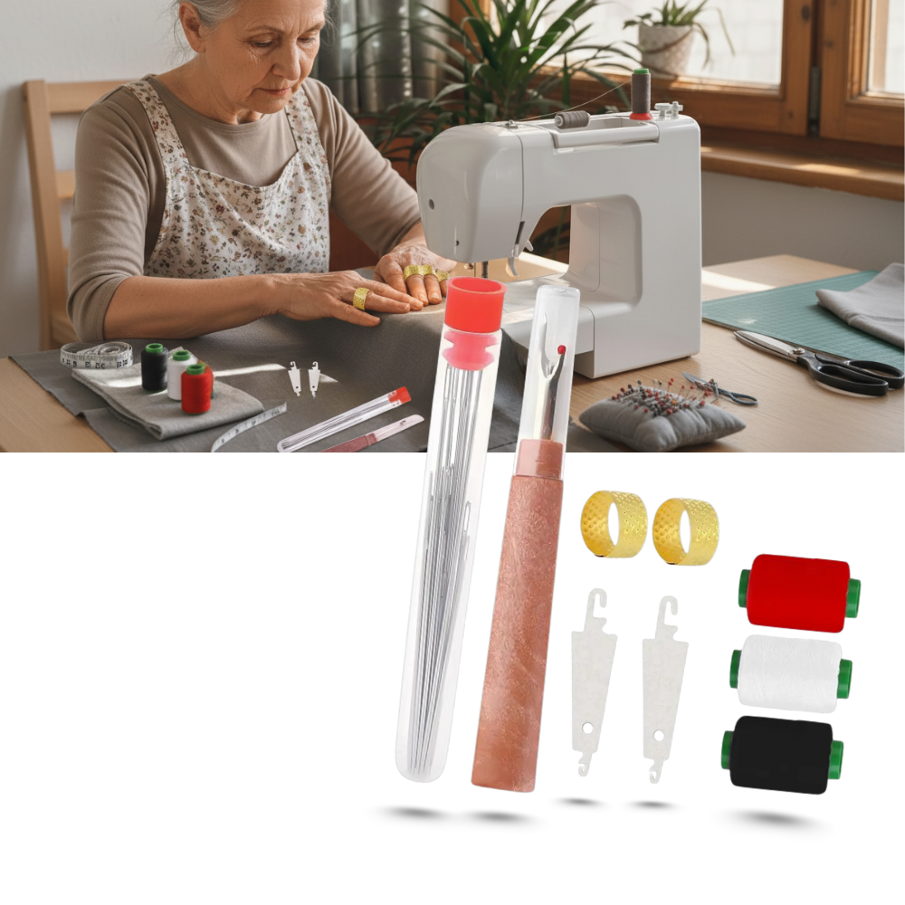 Kit de agujas de bordar de ojo grande - Ozerty