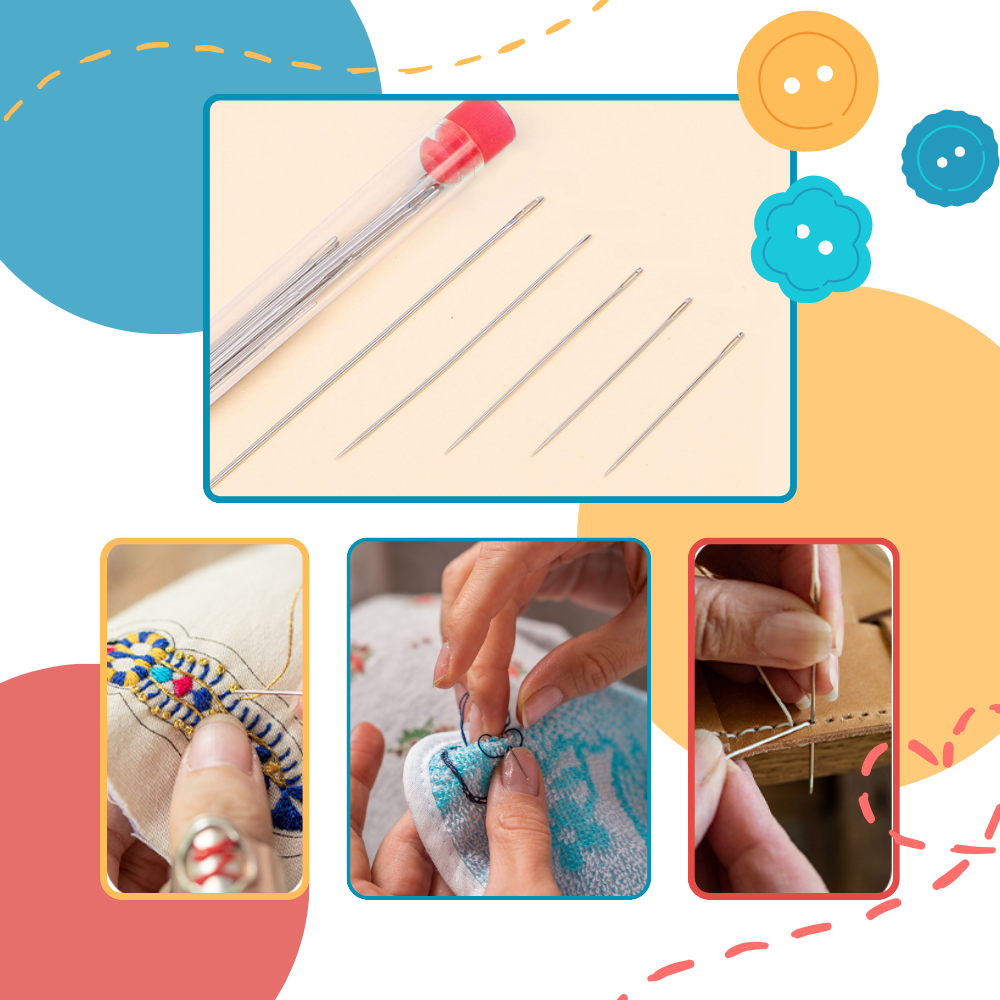 Kit de agujas de bordar de ojo grande - Ozerty