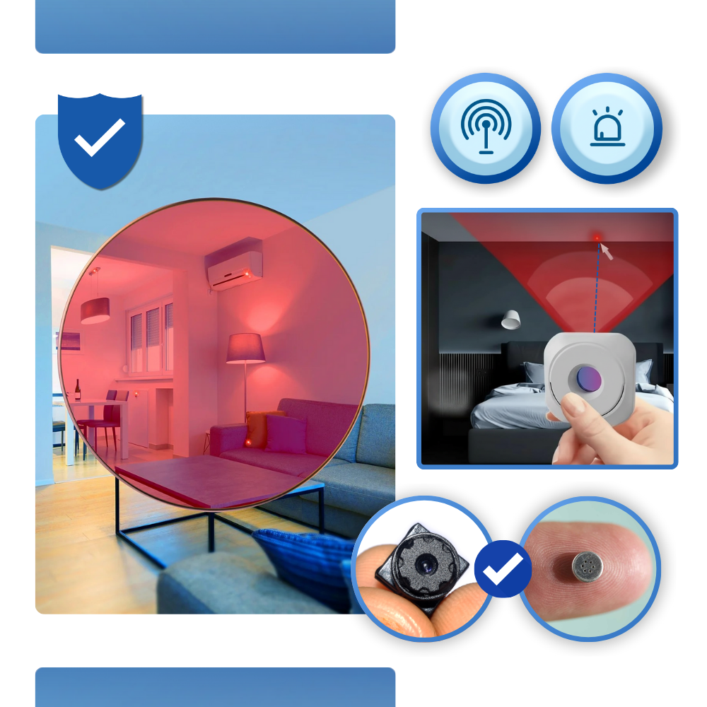 Detector de cámaras dual de largo alcance - Ozerty