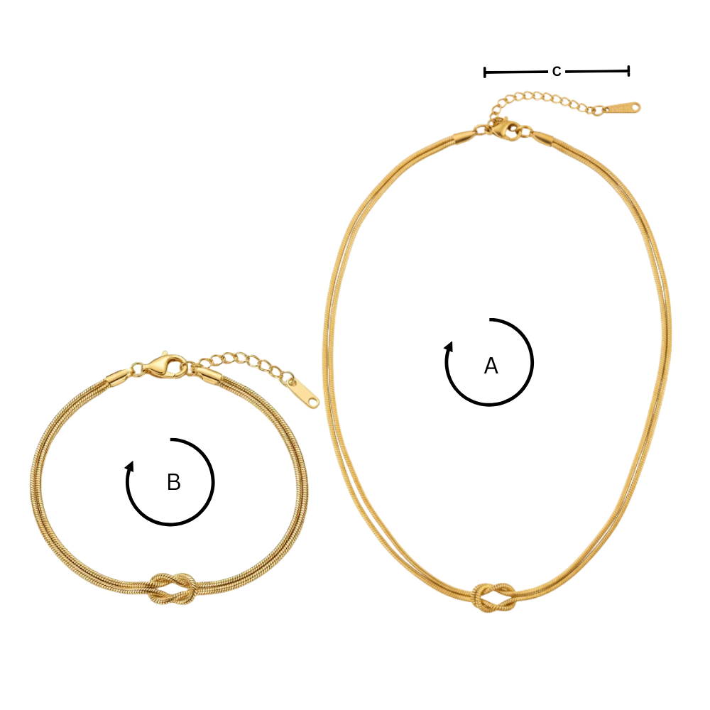 Collar y pulsera Love Knot - Ozerty