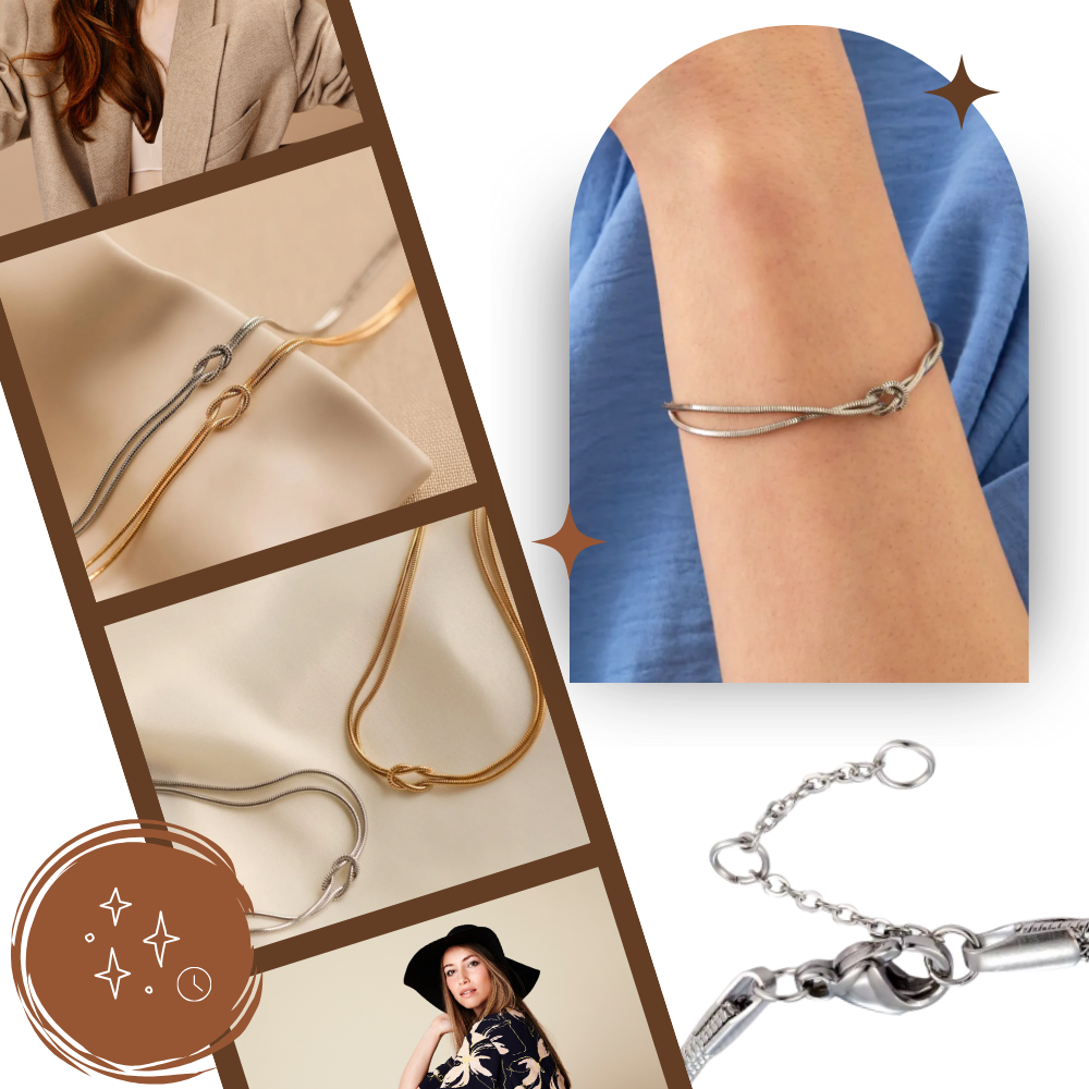 Collar y pulsera Love Knot - Ozerty