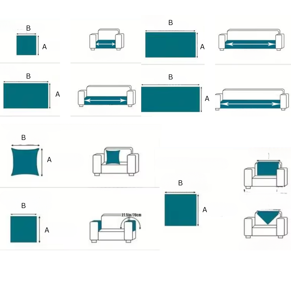 Lujosas fundas de sofá de poliéster - Ozerty