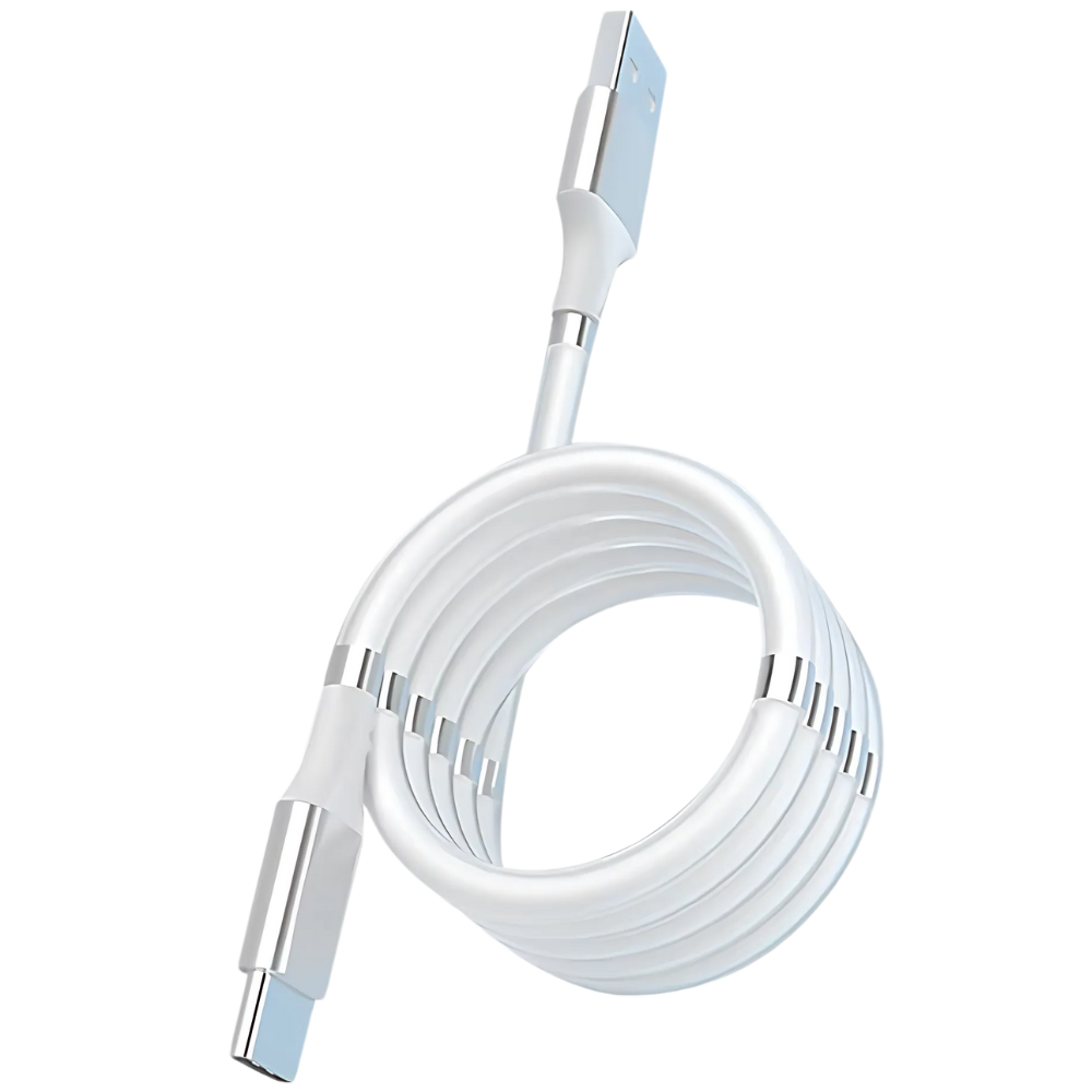 Cable USB flexible magnético -Blanco - Ozerty