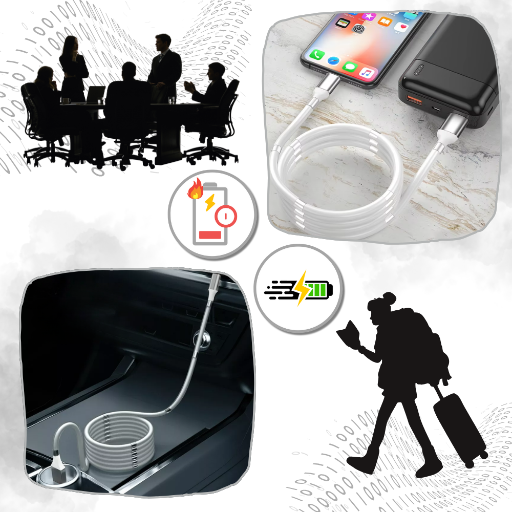 Cable USB flexible magnético - Ozerty