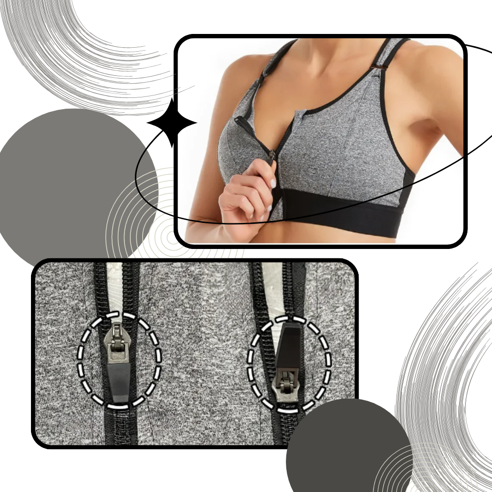 Sujetador deportivo con espalda cruzada y máxima sujeción - Ozerty