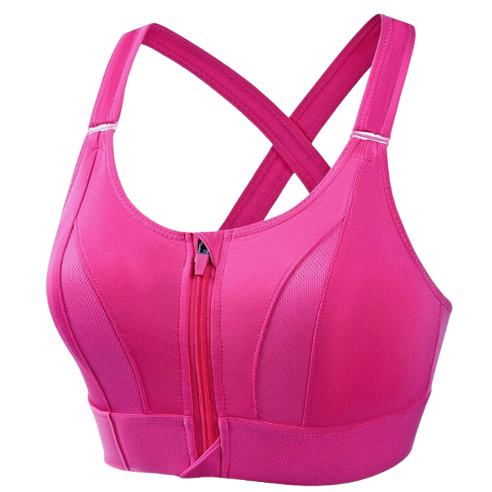 Sujetador deportivo con espalda cruzada y máxima sujeción -Rosa chicle/SRosa chicle/MRosa chicle/LRosa chicle/XLRosa chicle/2XLRosa chicle/3XLRosa chicle/4XLRosa chicle/5XL - Ozerty