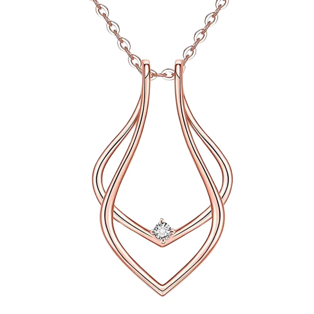 Colgante porta anillos minimalista
-Oro rosa - Ozerty