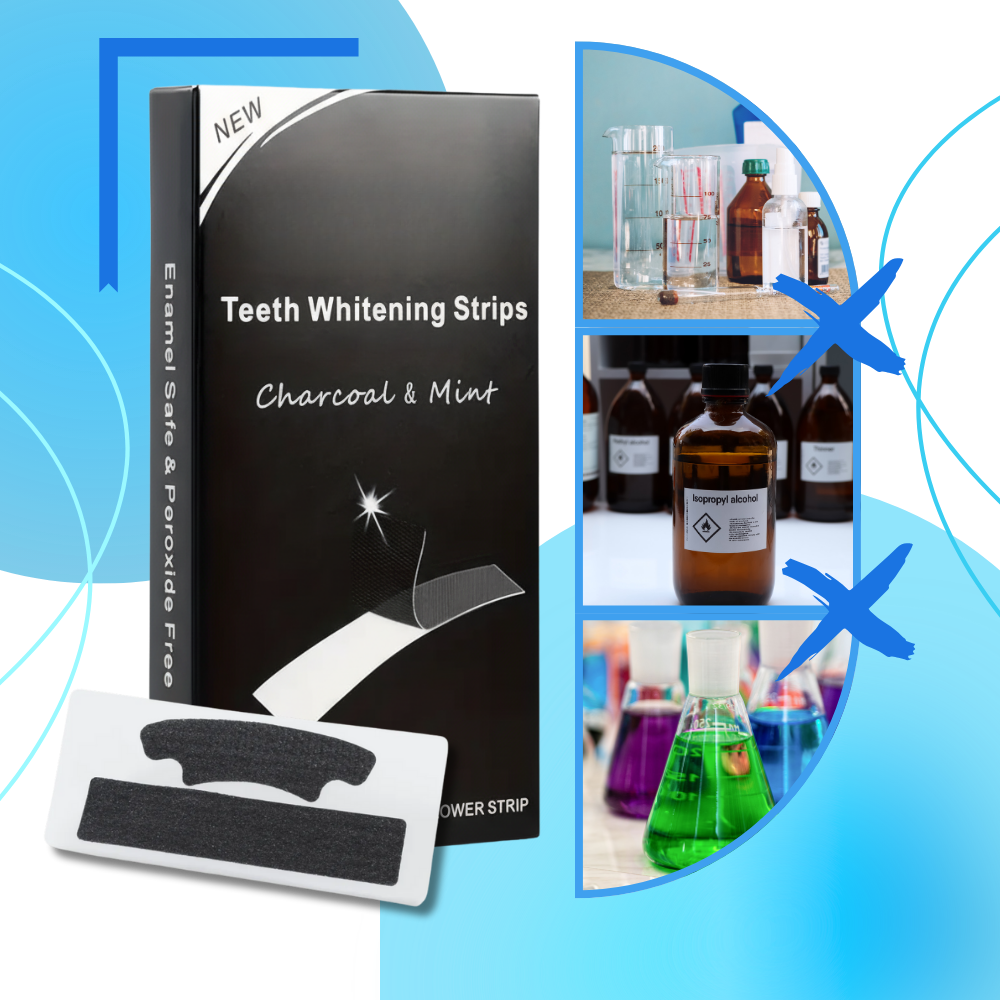 Tiras dentales de menta y carbón - Ozerty