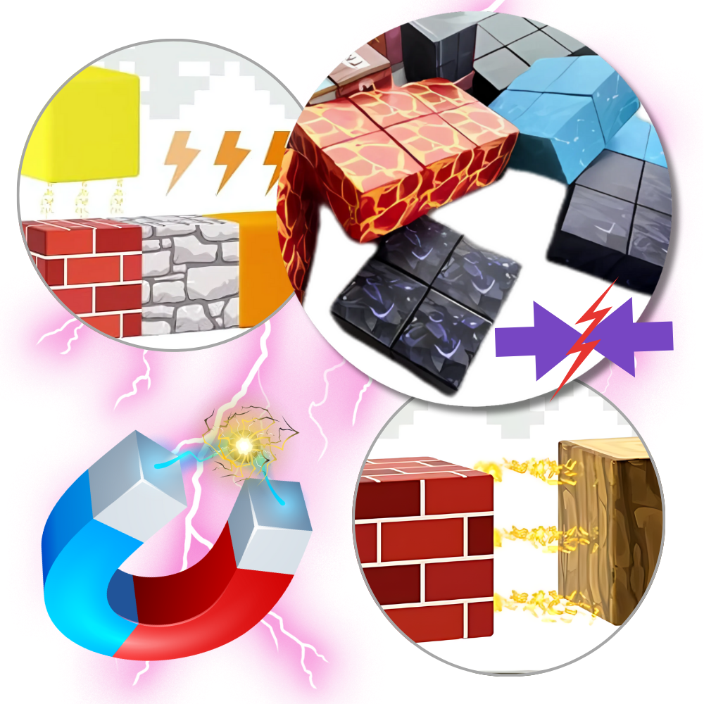 Bloques magnéticos educativos de Minecraft - Ozerty