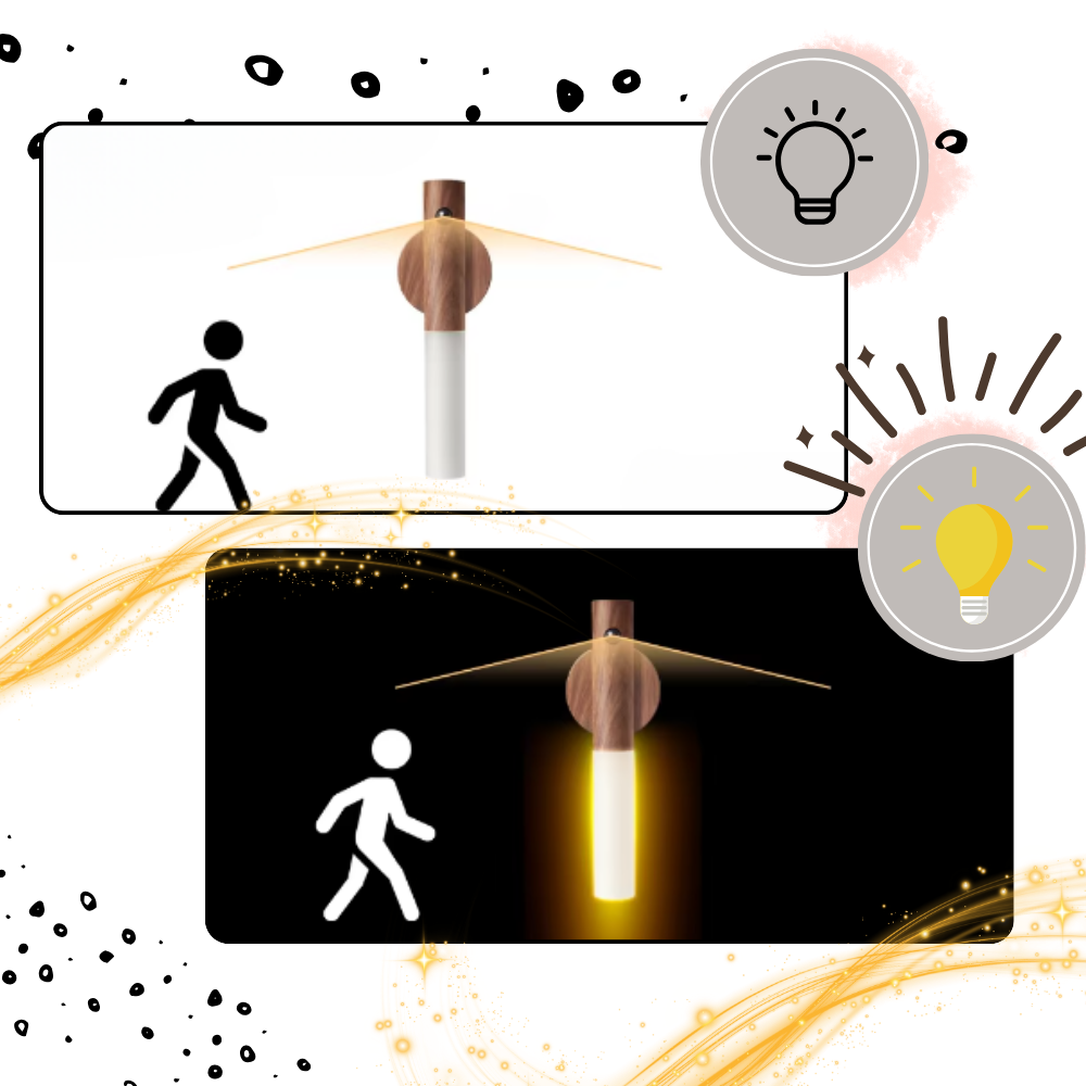Lámpara recargable con forma de antorcha y sensor de movimiento - Ozerty