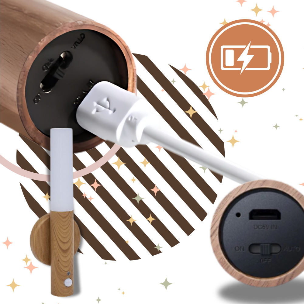 Lámpara recargable con forma de antorcha y sensor de movimiento - Ozerty