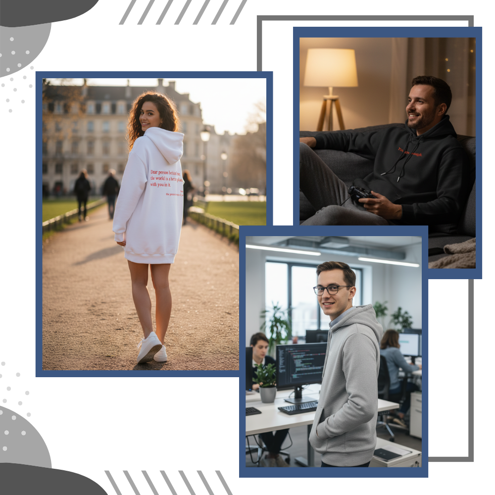 Sudadera holgada con capucha para mujeres - Ozerty