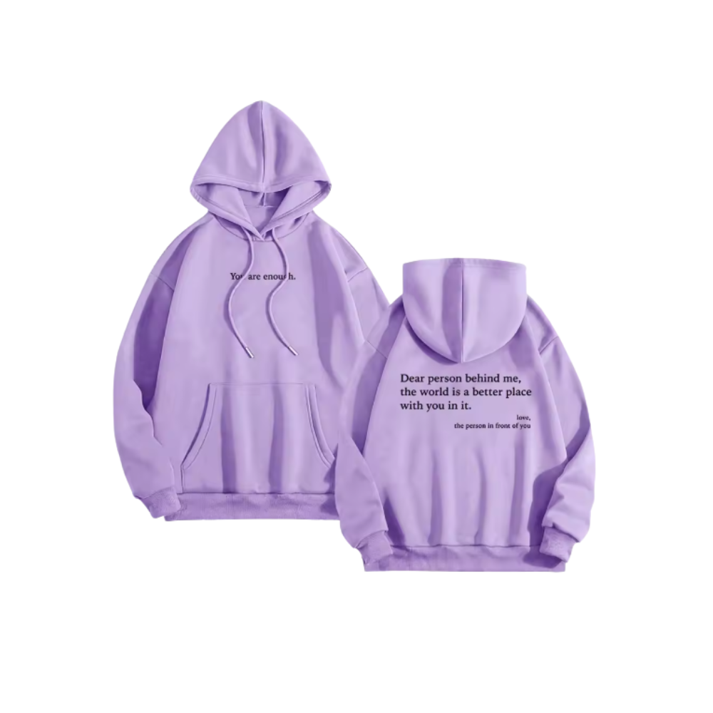Sudadera holgada con capucha para mujeres -Morado - Ozerty
