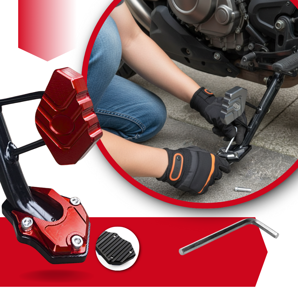 Soporte pata de cabra de aleación para motocicleta - Ozerty