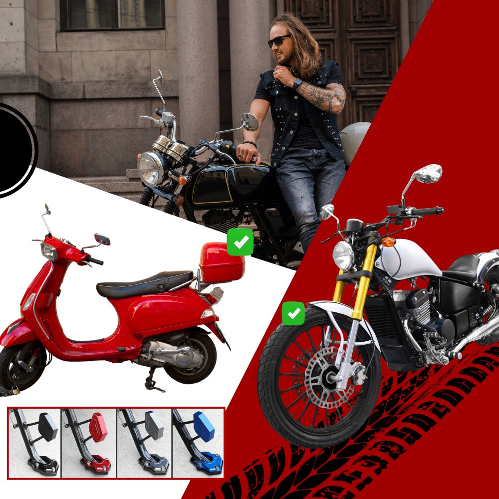 Soporte pata de cabra de aleación para motocicleta - Ozerty