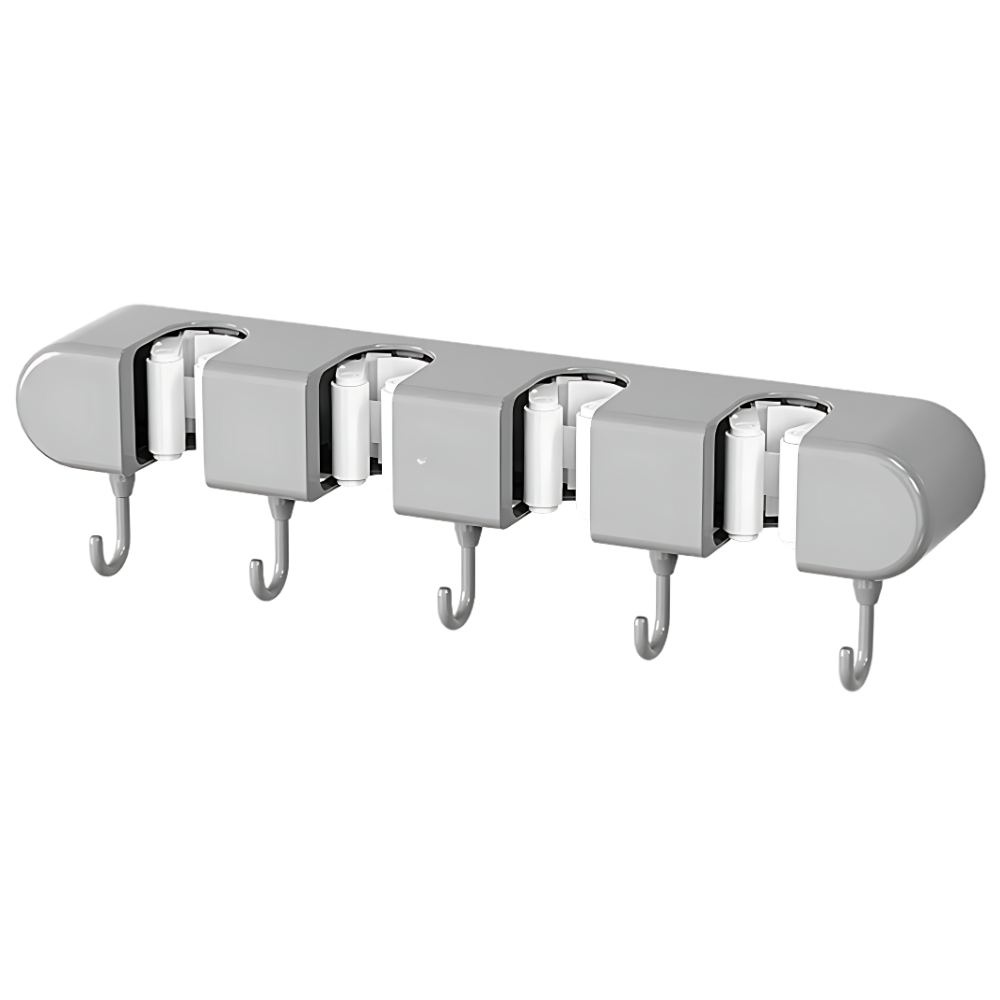 Soporte multifuncional para escobas
-Gris - Ozerty