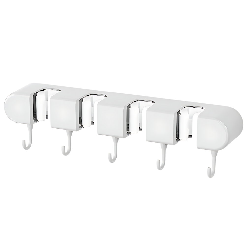 Soporte multifuncional para escobas
-Blanco - Ozerty
