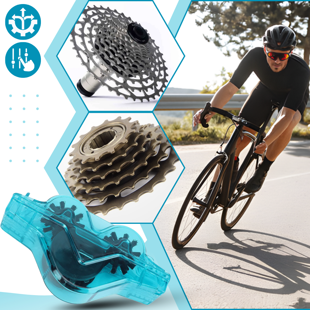 Limpiador de cadenas de bicicleta 360° sin ensuciar - Ozerty