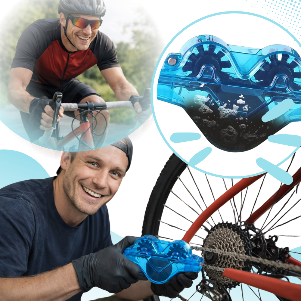Limpiador de cadenas de bicicleta 360° sin ensuciar - Ozerty