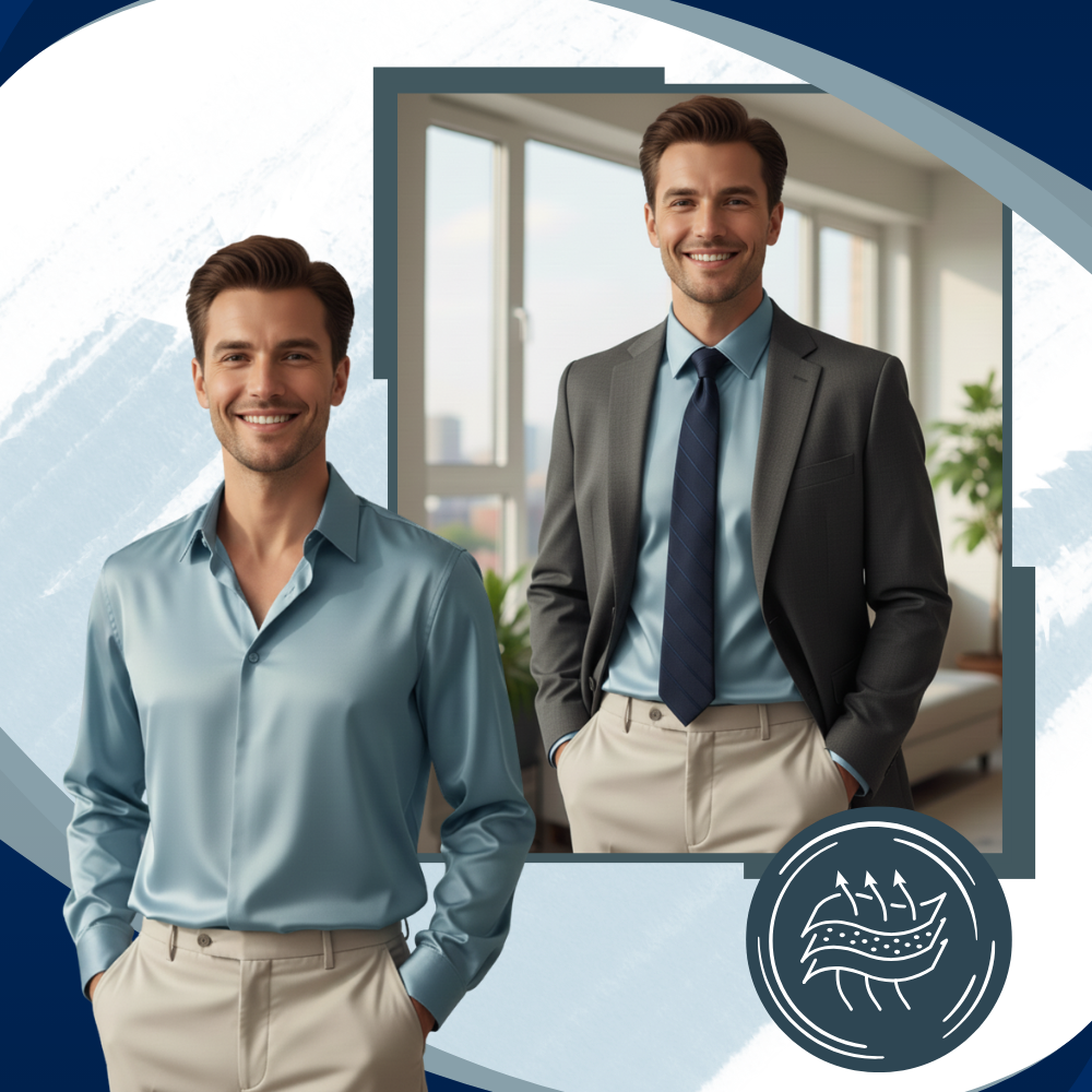 Polo de seda para hombre sin arrugas - Ozerty