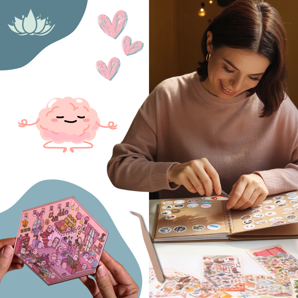 Pegatinas pastel de escenas 3D - Ozerty