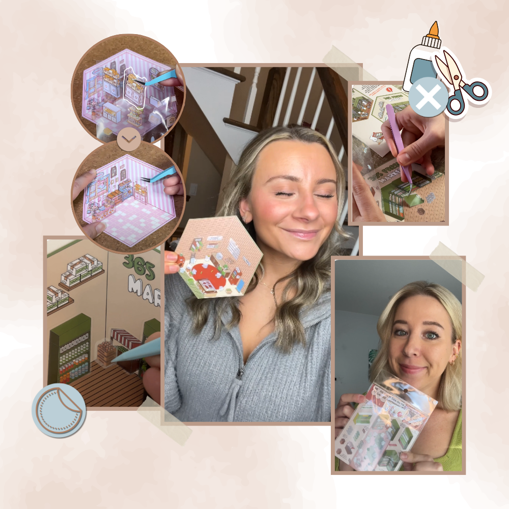 Pegatinas pastel de escenas 3D - Ozerty