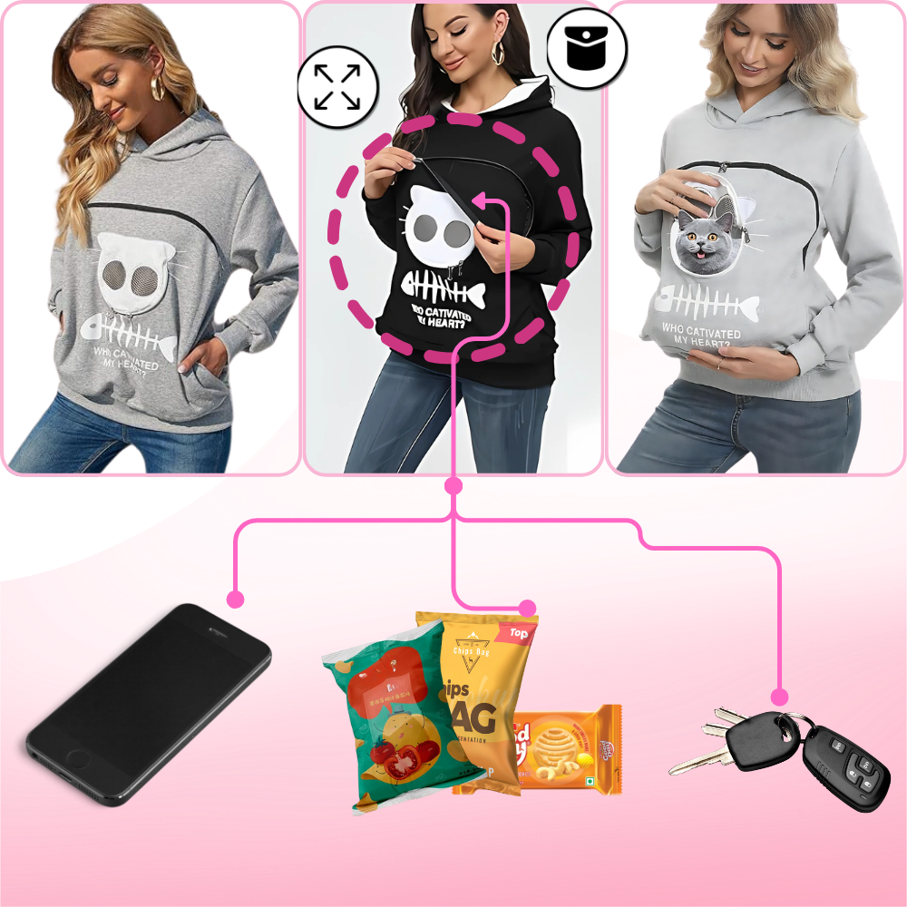 Sudadera con compartimento porta mascotas - Ozerty