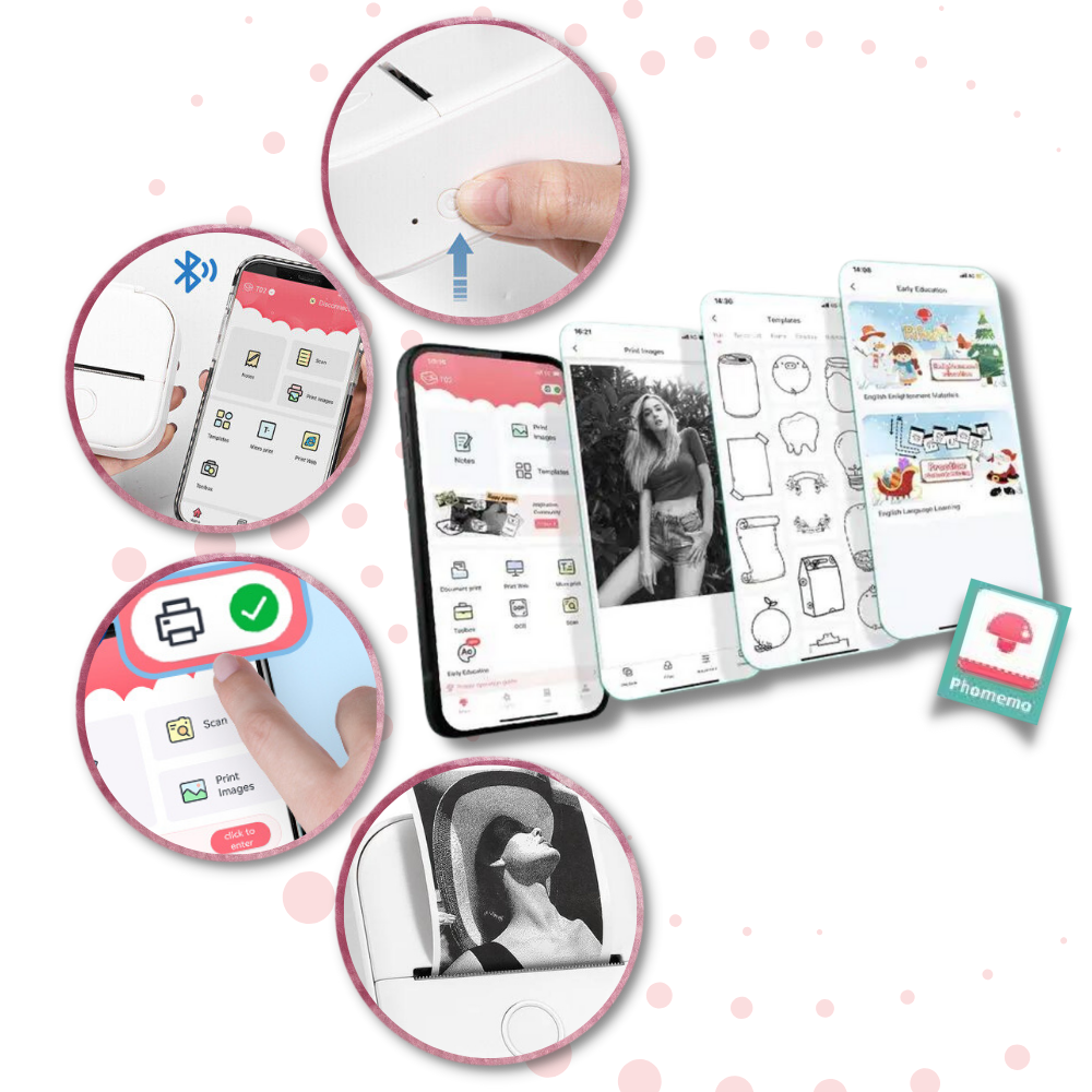 Impresora de pegatinas sin tinta Phomemo
- Ozerty