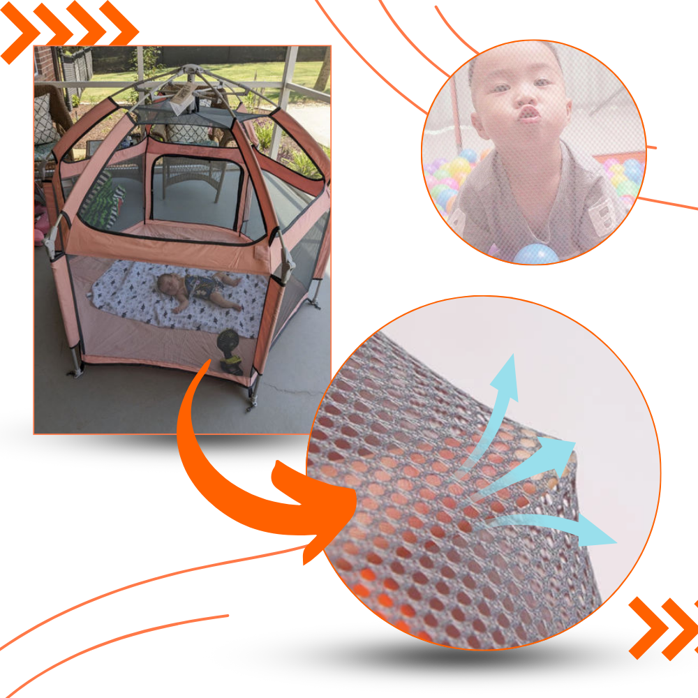 Parque infantil desplegable de malla - Ozerty