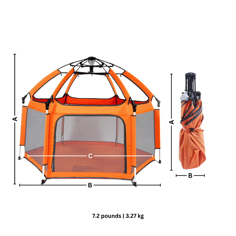 Parque infantil desplegable de malla - Ozerty