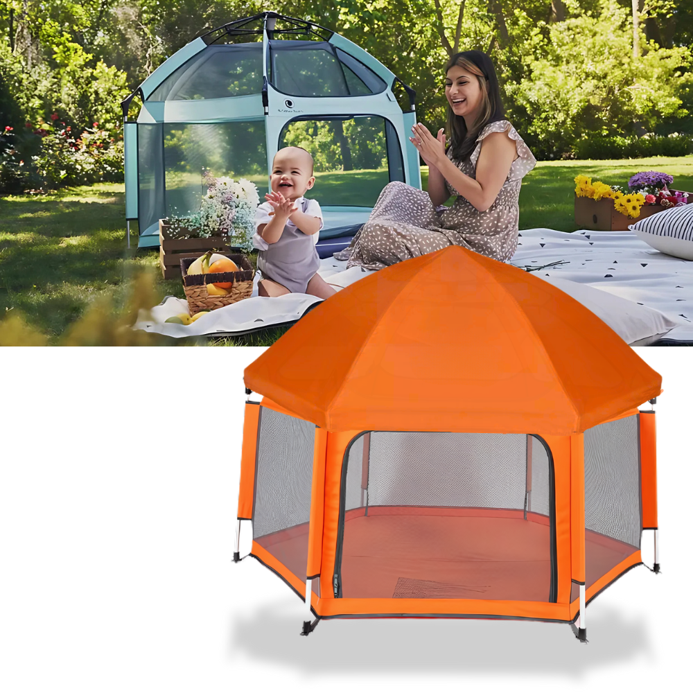 Parque infantil desplegable de malla